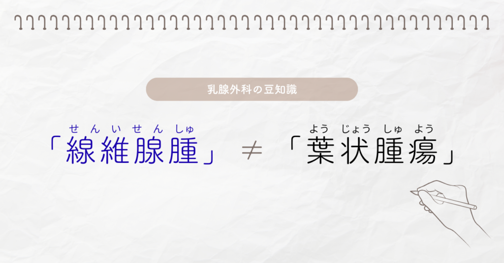 線維腺腫≠葉状腫瘍